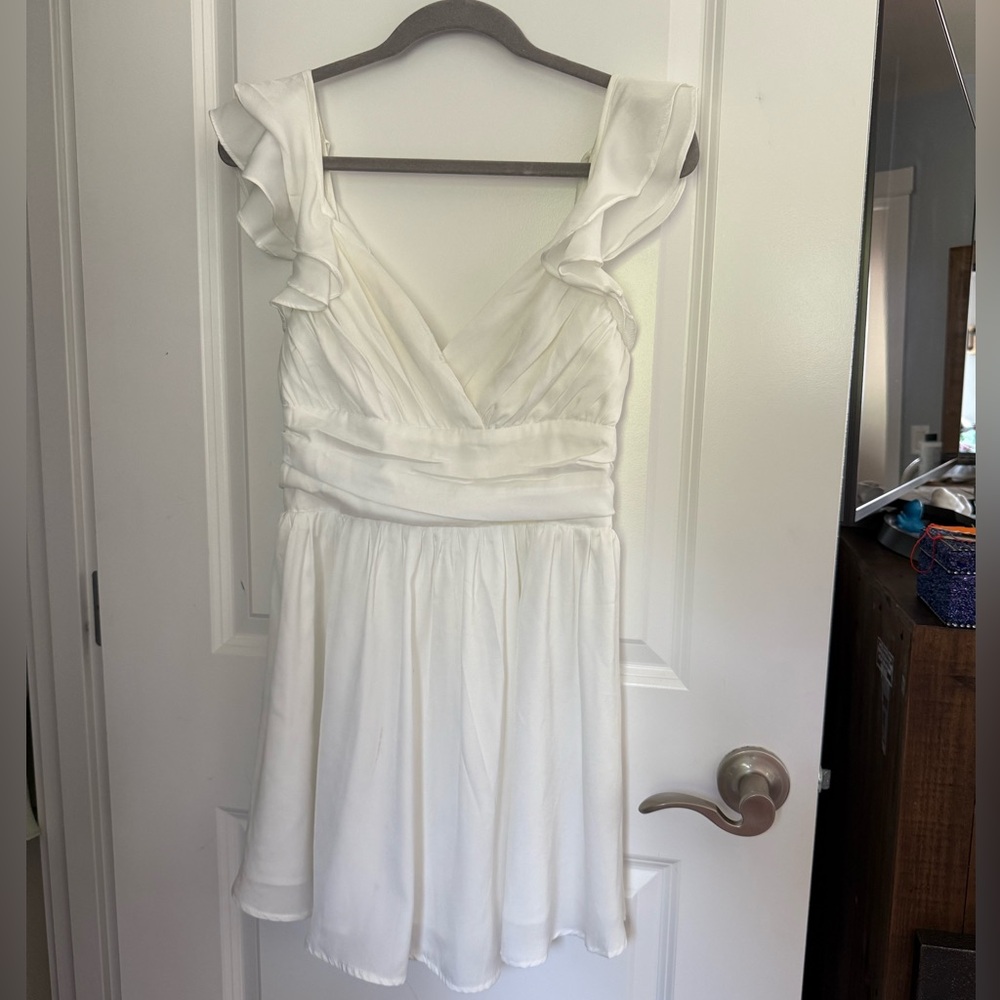 White mini dress